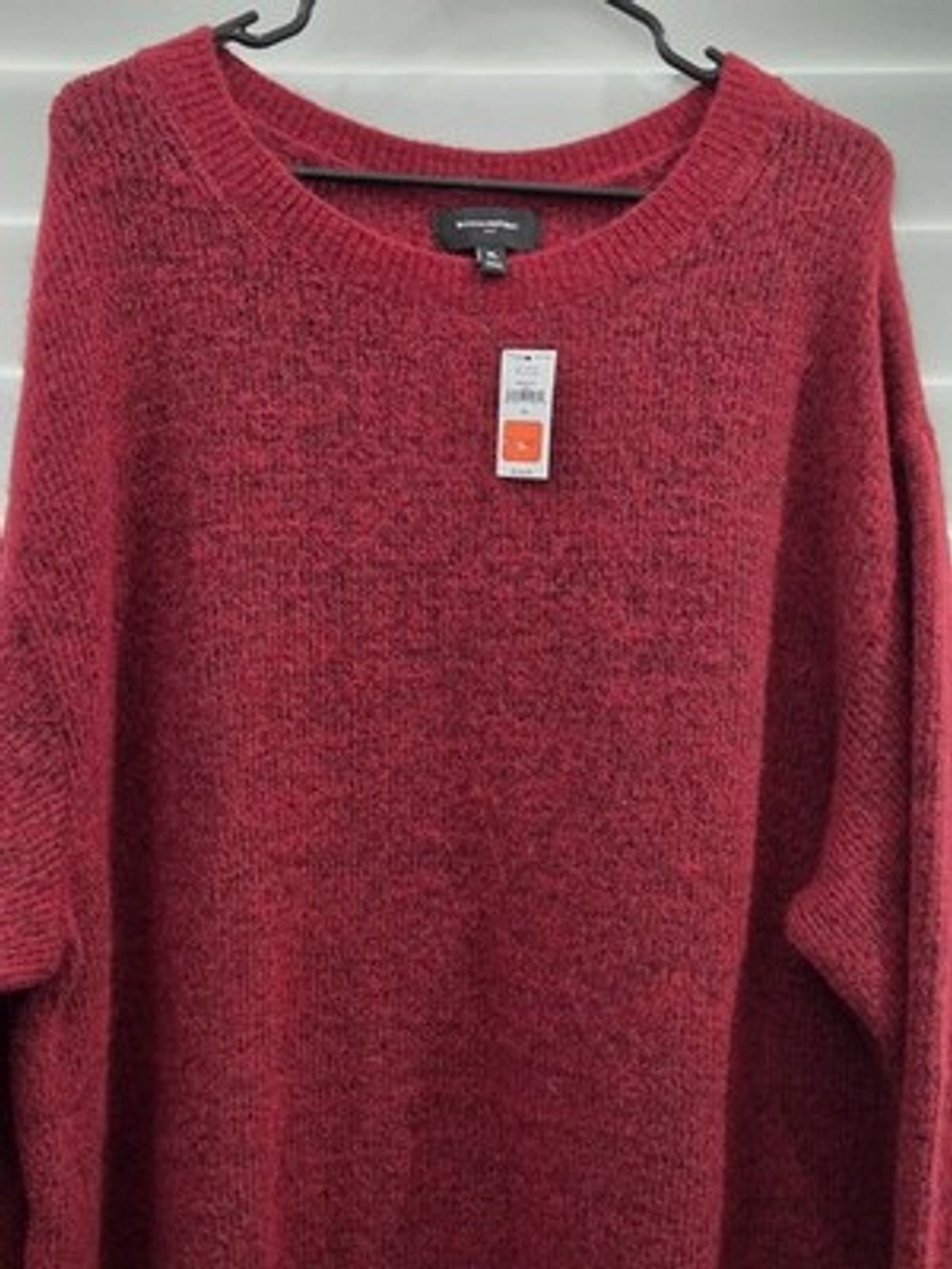 Banana Republic XL Red Marled Sweater Dress Long Sleeve Crewneck NWT $140 - Picture 6 of 13